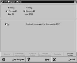 Program Monitoring Once a program has been created and sent to the controller, you can now execute the program and monitor its progress with this function.