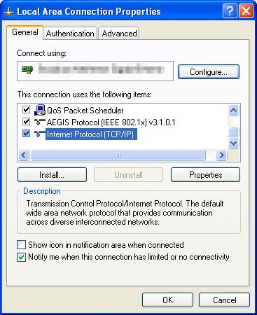 2-4 Select Use the following IP address and enter the IP address and subnet mask for