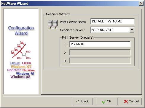 NetWare Wizard 1. Log into your NetWare file server as a Supervisor (Admin.) or equivalent. 2. Click Wizard button just like a picture < >.and select NetWare Wizard, as follow picture. 3.