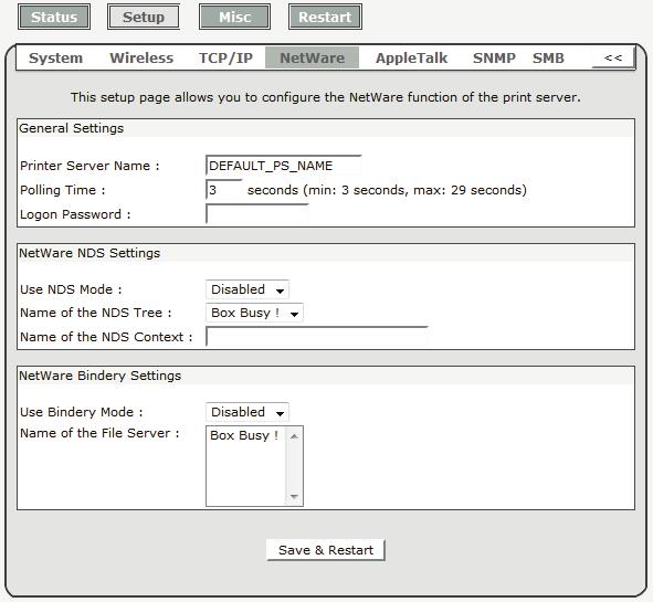 NetWare Setup 1.Log into your NetWare file server as a Supervisor (Admin.) or equivalent. 2.