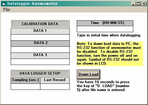 Downloading Logged Data to the PC Note: The RS232 communication symbol should NOT be displayed in the LCD when