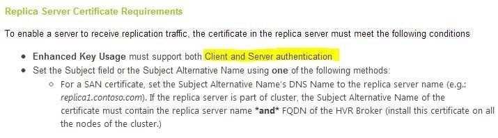Which two intended purposes should the certificate for Server1 contain? (Each correct answer presents part of the solution. Choose two.) A. Client Authentication B. Kernel Mode Code Signing C.