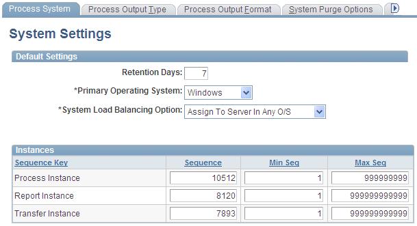 Defining PeopleSoft Process Scheduler Support Information Chapter 7 Defining System Settings PeopleSoft Process Scheduler maintains a single-row table that stores system-wide parameters and system