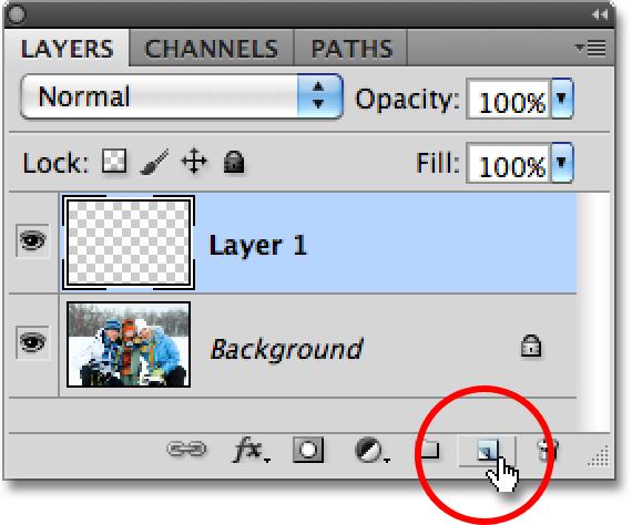 Step 9: Add A New Blank Layer Click on the New Layer icon at the bottom of the Layers