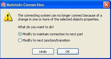15. Select OK to continue when the Maintain connection dialog appears, accept the