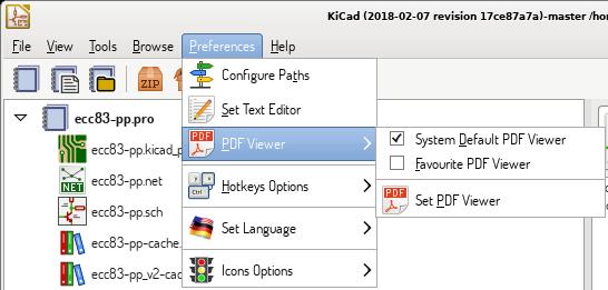KiCad 6 / 20 2.5.1. Selection of text editor Before using a text editor to browse/edit files in the current project, you must choose the text editor you want to use.