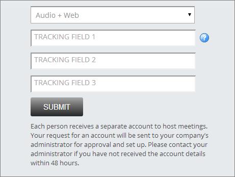 Managing Site Settings and Branding If your company uses tracking fields, the sign-up form displays the fields at the bottom of the