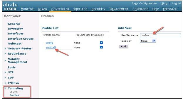 b) From the WLC GUI, create realm att.com for VLAN1 and att.net for VLAN2 on domain dom1 and apply them to profile prof-att.
