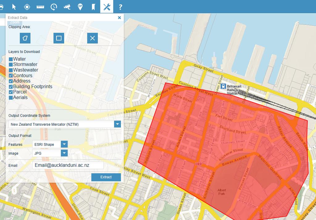 Sourcing the Data (Option 1): Extracting Data from Auckland Council GIS [Continued] P 2 Once you have clicked on Data Extract, another licence disclaimer will appear, and again you will need to click