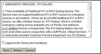 After the E911 Location is added, it will be available in the select menu for E911 Location on the Extension screen.