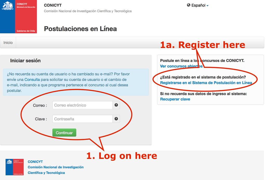 GUIDE to the CONICYT On- line Proposal Submission System for Chilean APEX Proposal First, download the most recent LaTeX form of the proposal from http://www.conicyt.
