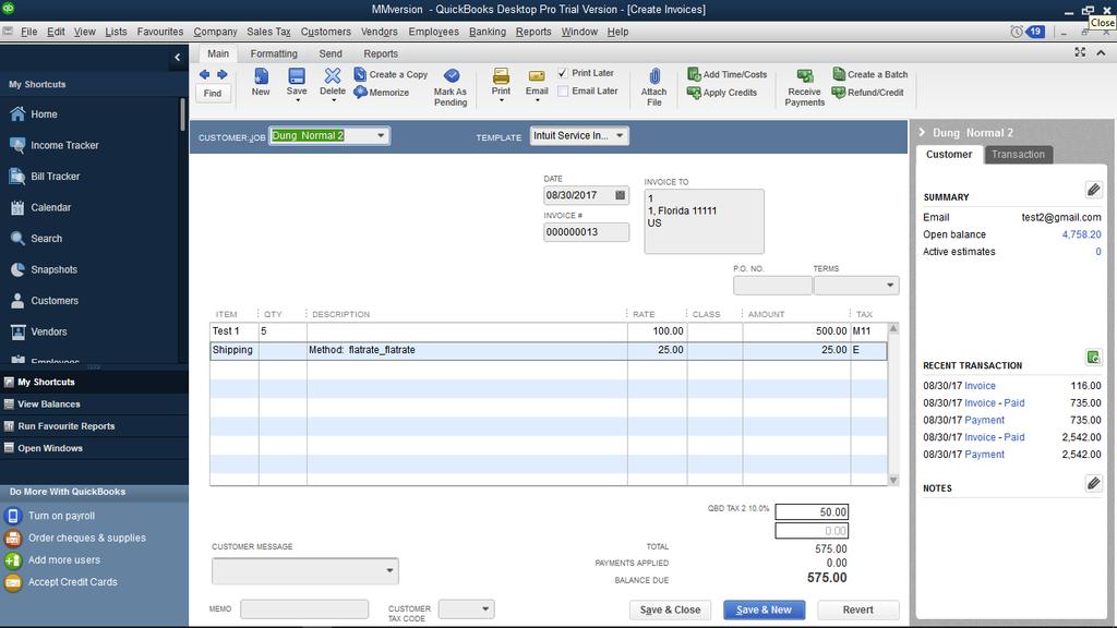 Allows synchronizing and updating Invoices Magento 2 store into QuickBooks Desktop Invoices.