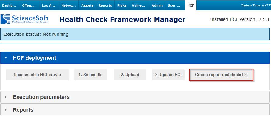 Without HCF Manager Create new Reference Set o Login to QRadar UI o Navigate to Admin tab o Press Reference Set Management button o Press