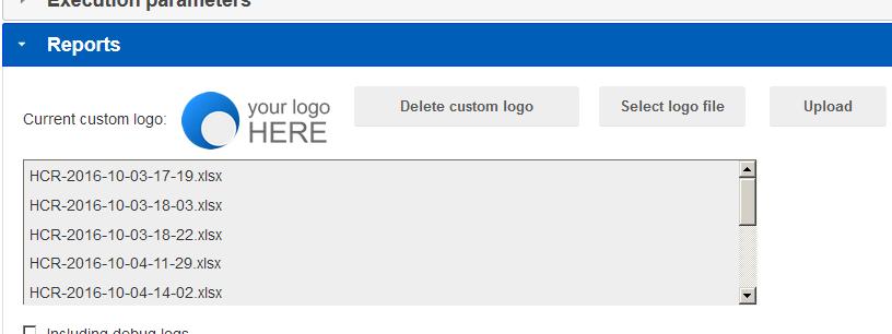 Custom logo HCF allows to use a custom logo picture in report headers. The following requirements must be met: File name: logo.