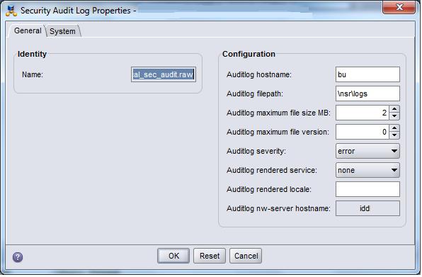 Data Security Settings 9. (Optional) use a third party logging service to send security audit log messages to by using the auditlog rendered service attribute.