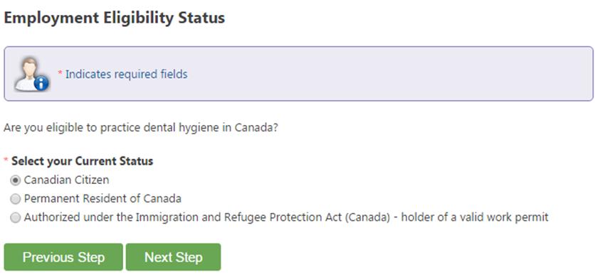 9 Your Employment Eligibility Status refers to the means through which you have authorization to work within Canada.
