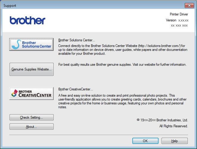 Printing 1 (1) (2) (3) (4) (5) Brother Solutions Center (1) The Brother Solutions Center (http://solutions.brother.