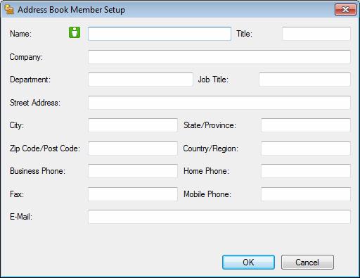 Brother PC-FAX Software (For MFC models) Setting up a member in the Address Book 5 In the Address Book dialog box you can add, edit and delete members and groups.