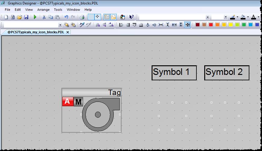 20. Mark the three objects "SymbolOos", "Symbol1" and "Symbol2" with "Shift + left-click" and select the