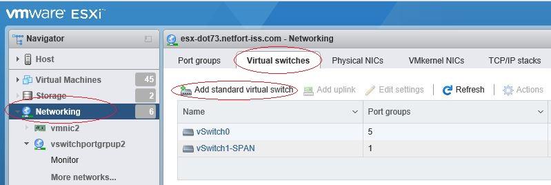 Monitoring a physical switch To monitor traffic flowing through an external physical switch, you require: A dedicated physical network adaptor in the VMware ESXi hypervisor to connect to the physical
