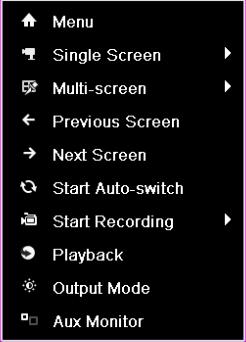 Switch between main and aux output Press Main/Aux button. 3.2.2 Using the Mouse in Live View Table 3.