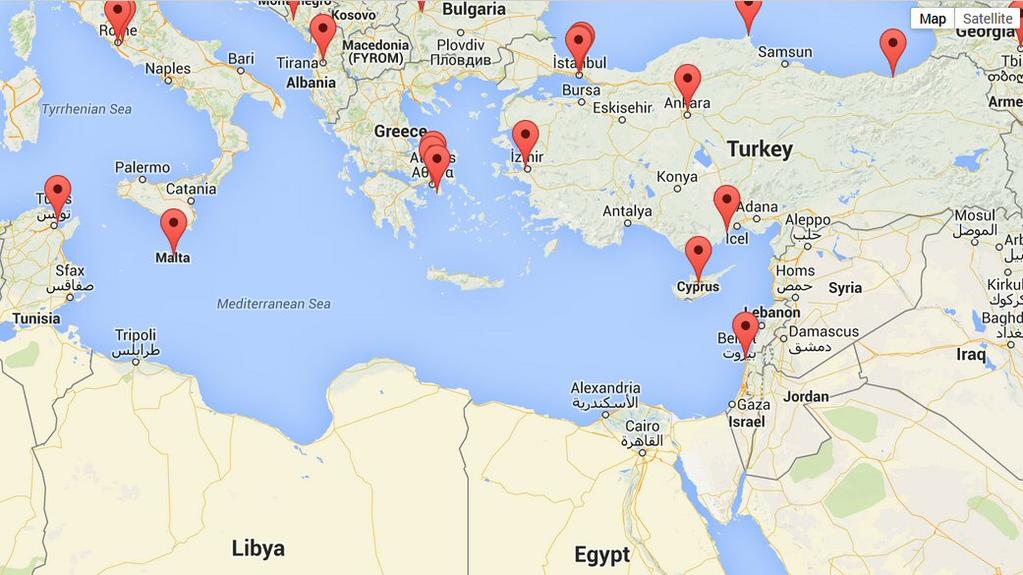 Data centres in East Mediterranean region