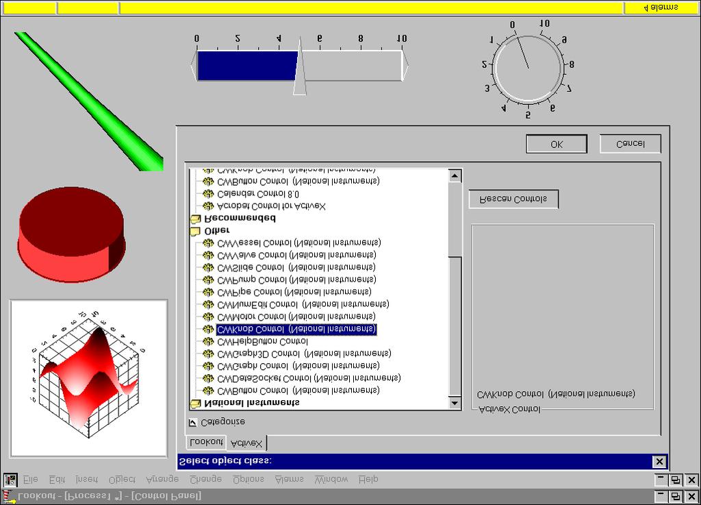 Figure 1. Examples of the ActiveX Controls Included in Lookout 4.5 Visualization With the visualization capabilities of Lookout 4.
