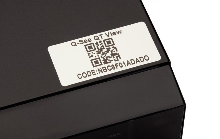 Scan the QR code displayed on the label on top of your NVR