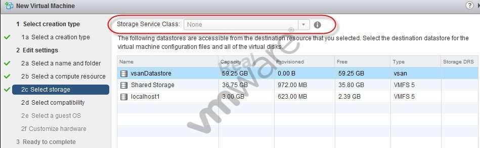 -- Exhibit -- A vsphere administrator created a Virtual SAN and a relevant virtual machine Storage Policy.