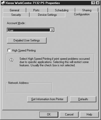 3 Operation with Windows NT 4.0 Paper Size Settings - Specifies the paper size group for different areas to enable the selection of paper size common to that location.