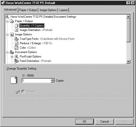 3 Operation with Windows NT 4.0 Advanced Tab Settings This section describes the settings in the Advanced tab.