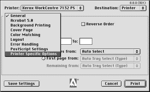 5 Operation on Macintosh Computers Paper Size Settings - Specifies the paper size group for different areas to enable the selection of paper size common to that location.