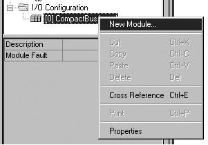 Entering CompactLogix Configuration Data Using RSLogix 5000 v10 (or higher) Allocate and enter the configuration data by performing these steps: 1.