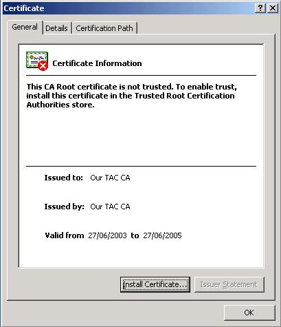 5. Install the certificate in Current User/ Trusted Root Certificate Authorities. a. Click Next. b.