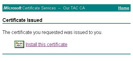 click Yes to continue. 6. Click Install this certificate.