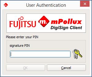 3. Enter your PIN code and click OK. 3.7 Signing and encrypting an email message You can use DigiSign Client to sign and encrypt email messages.