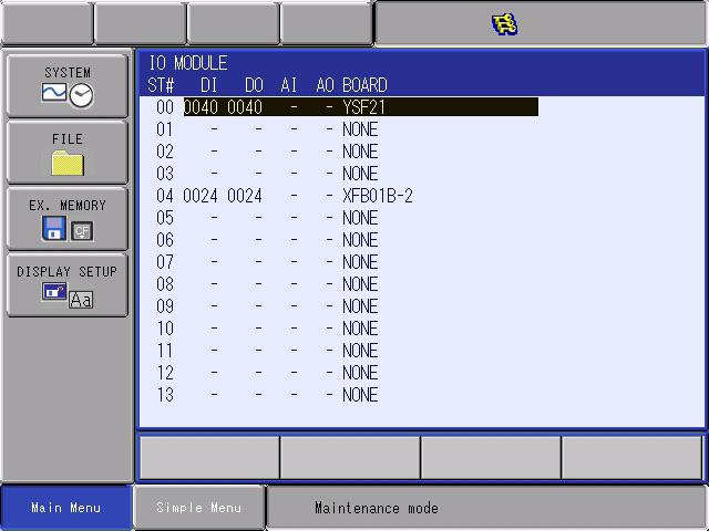 NADEX Timer I/F Board 5 Allocating I/O Signals 5.1 I/O Module Setting 165627-1CD 4. Select {SETUP}. The SETUP window appears. 5. Select {IO MODULE}.