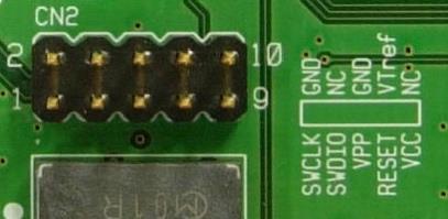 2 as shown below. The cable connector pin at the triangle mark must be connected to pin 1 of the CN2 pin-connector on the SVT31D01 board. SVT31D01 USB cable Bridge Board Ver.
