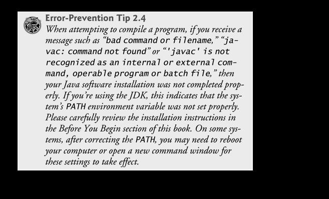 java If the program contains no syntax errors, preceding command creates a.