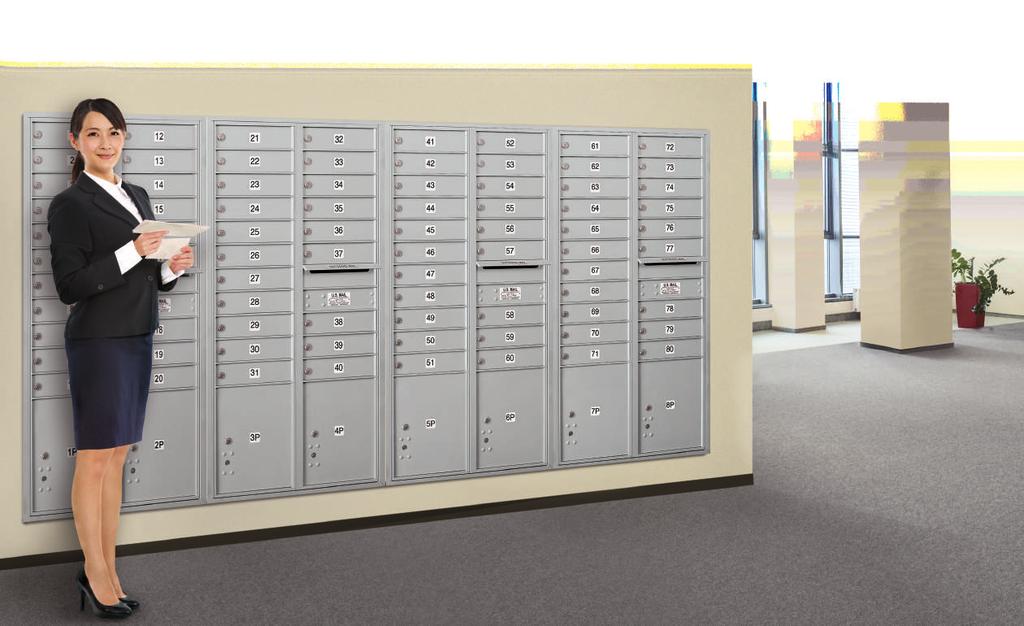 4C Standard Horizontal Mailboxes Note: 3700 series 4C standard horizontal mailboxes and parcel lockers have been U.S.P. S. approved and meet the specifications of USPS-STD-4C.