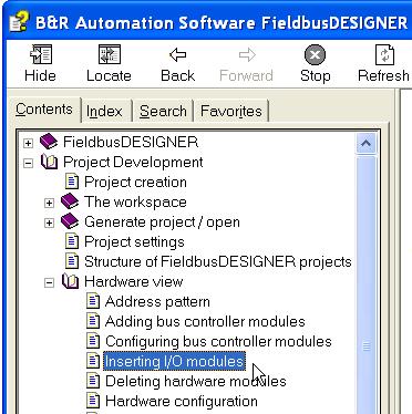 3.1.1.4 Inserting Modules into FieldbusDESIGNER More