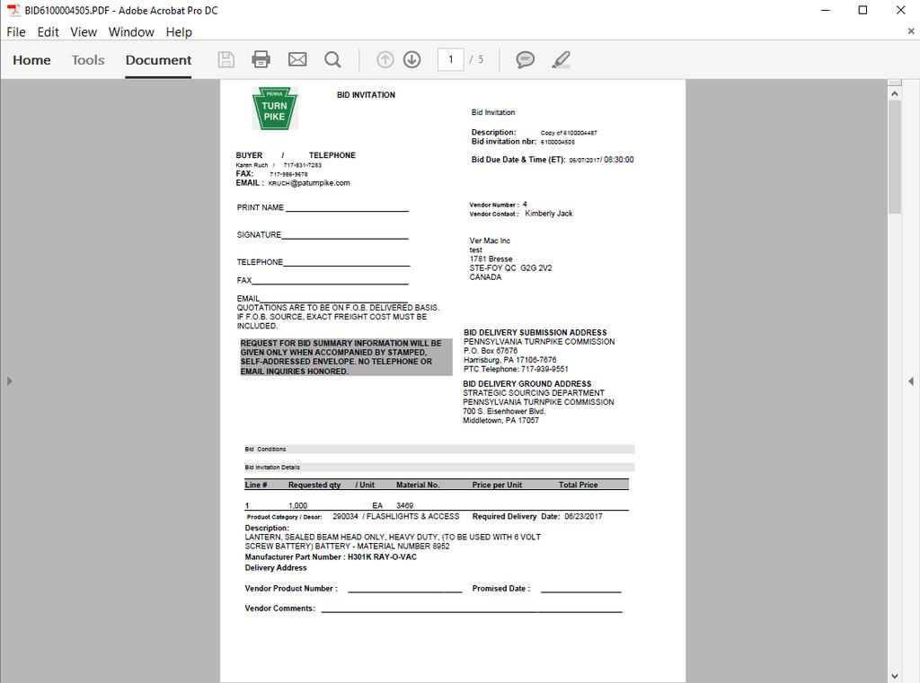 Bid Invitation Sample The Bid Invitation document will contain detailed descriptions of the products or services