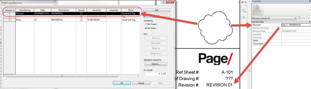 NOTE: If you are using the revision sketch titleblock the current revision description will show in your titleblock