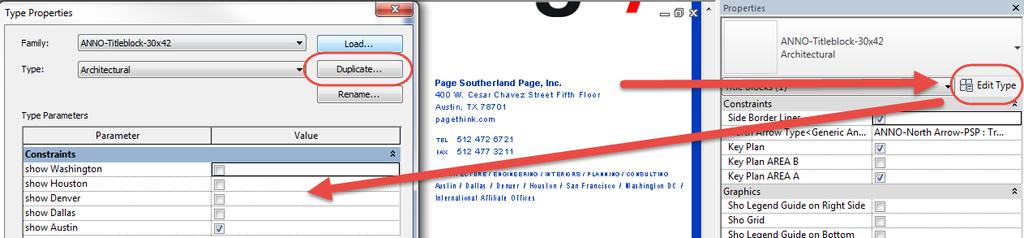 Page Office Location At the top left of the titleblock is the Page address for the titleblock.