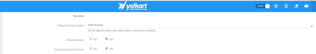 the default review order status when a new review is placed.