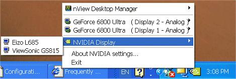 Chapter 3 NVIDIA Control Panel Access Figure 3.4 NVIDIA Settings Menu Icon in the Windows Taskbar Notification Area Windows Taskbar NVIDIA Settings menu icon 3 Click NVIDIA Display (Figure 3.