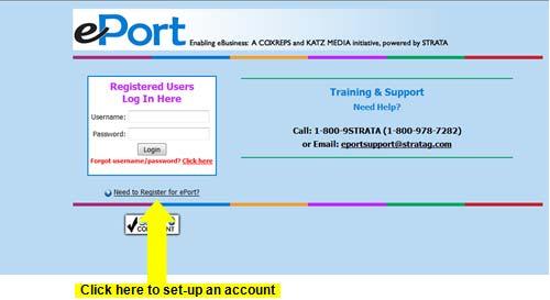 Page 2 of 32 Register for the Service Step 1: Open your web browser and go to http://eport.gotostrata.