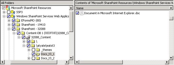 Performing backups and restores of SharePoint Server and SharePoint Foundation About restores of SharePoint Server and SharePoint Foundation 103 Individual items can also be redirected to another SQL
