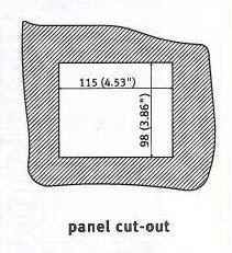 Dimensions enclosures Aluminium & GRP panel mount enclosure 31 mm (1.22 ) 29 mm (1.14 ) 130 mm (5.12 ) 115 mm (4.53 ) 120 mm (4.72 ) 98 mm (3.