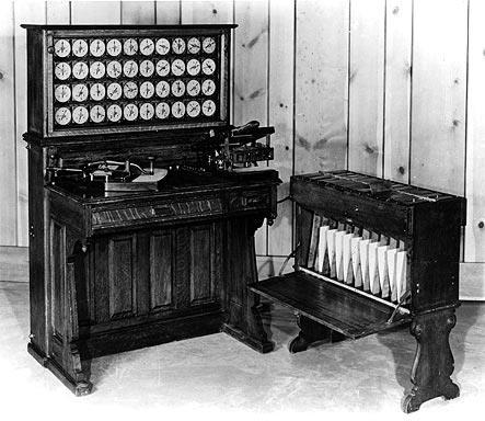 1890 s Computers 1891. Herman Hollerith invented a punch card device which was used to tabulate the US 1890 census data in only one year.